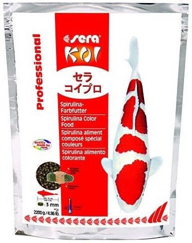 Barība zivīm Sera KOI Professional Spirulina Color Food 2200g