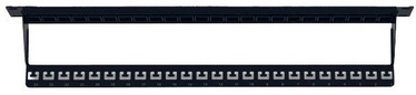 Paneel Intellinet Blank 24-Port Panel With Cable Organizer 1U 19'' Black