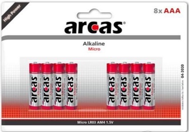 Arcas Alkaline Battery 8 x AAA