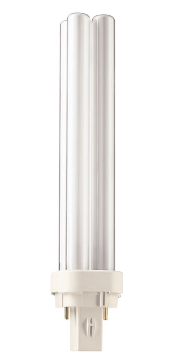 Лампочка Philips Компактная люминесцентная, T4, холодный белый, G24d, 26 Вт, 1800 лм