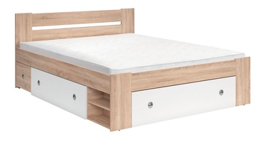 Lova Black Red White Stefan Sonoma Oak/White, 160 x 200 cm