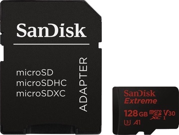 SanDisk Extreme 128GB microSDXC UHS-I U3 + Adapter