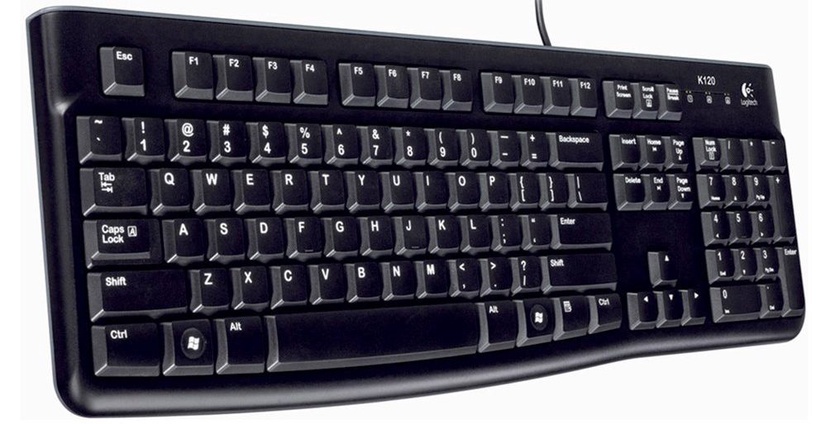 Klaviatūra Logitech K120 EN/RU, juoda