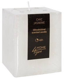 Home4you Candle Chic Jasmine 7.5x7.5xH10cm White