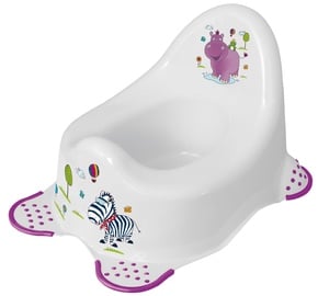 Laste WC pott Keeeper Baby Steady Potty Hippo, valge/violetne