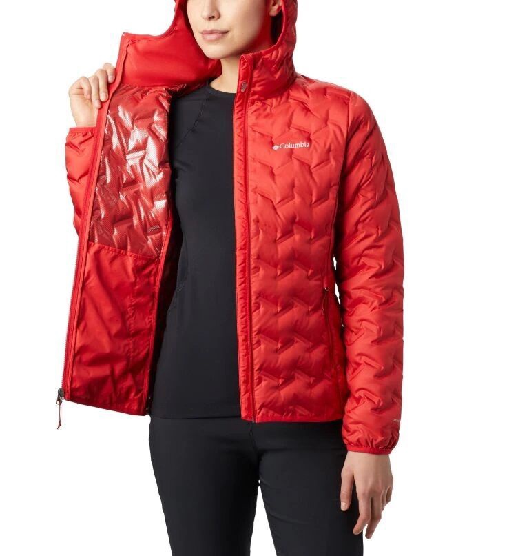 red womens columbia jacket