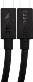 Laidas i-Tec USB-C TB3 100W PD Cable USB-C, USB-C, 1.5 m, juoda