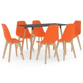 Обеденный комплект VLX 7 Piece 3056068, oранжевый