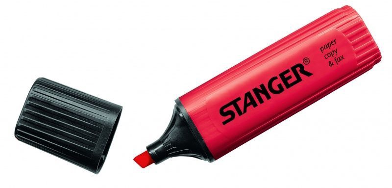 Marker Stanger Highlighter 1-5mm 10pcs Red 180003000