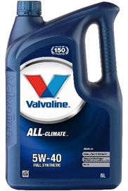 Машинное масло Valvoline All Climate 5W - 40, синтетический, для легкового автомобиля, 5 л