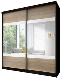 Idzczak Meble Wardrobe Multi 12 Black/Sonoma Oak