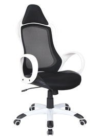 Biroja krēsls, 53 x 51 x 121 - 131 cm, balta/melna