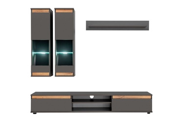 ASM Modo Living Room Wall Unit Set Anthracite/Wotan
