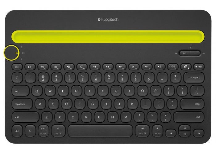 Klaviatūra Logitech K480 EN/RU, juoda, belaidė