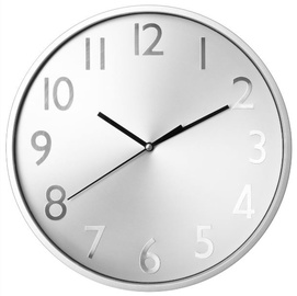 Настенные кварцевые часы 141133, серебристый, пластик, 30 см x 30 см, 30 см