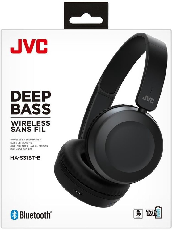 Belaidės ausinės JVC HA-S31BT, juoda
