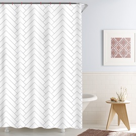 Vannitoakardin Domoletti CY-182464H, valge, 180 cm x 180 cm