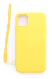 Evelatus Soft Touch Back Case With Strap For Apple iPhone 11 Yellow