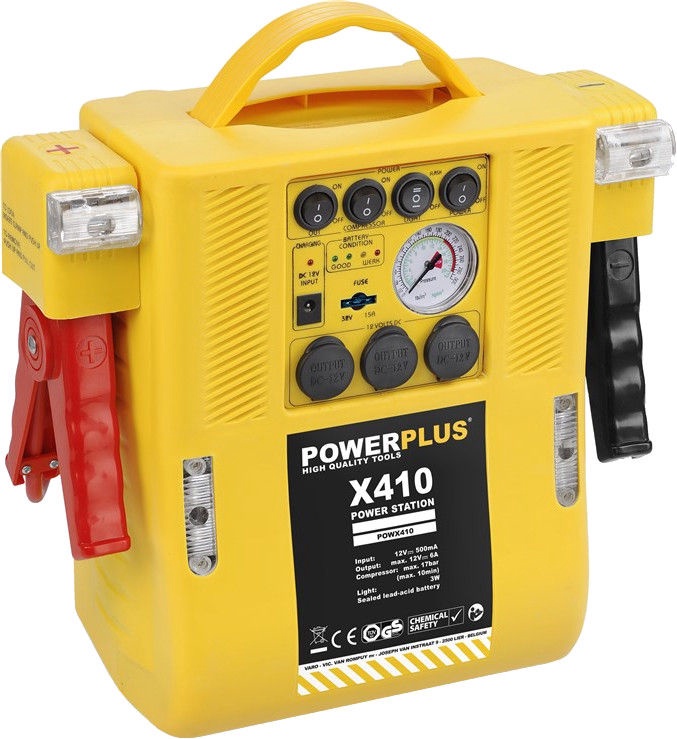 Зарядное устройство Powerplus POWX410 Portable 4in1, 12 В, 6 а