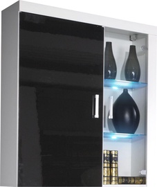 Cama Meble Samba Hanging Display Cabinet White/Black Gloss