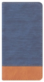 Blun Soft Touch Book Case For Apple iPhone X Blue