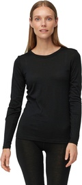 Audimas Fine Merino Wool Long Sleeve Top Black XXL