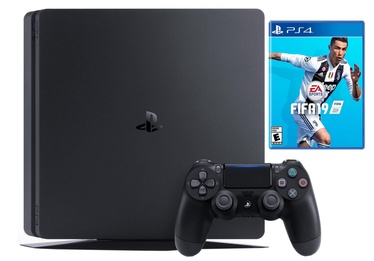 Sony Playstation 4 (PS4) Slim 500GB Black + Fifa 19