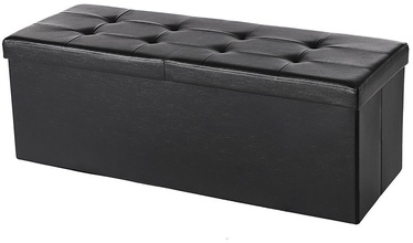 Pufs Songmics, melna, 110 cm x 38 cm x 38 cm
