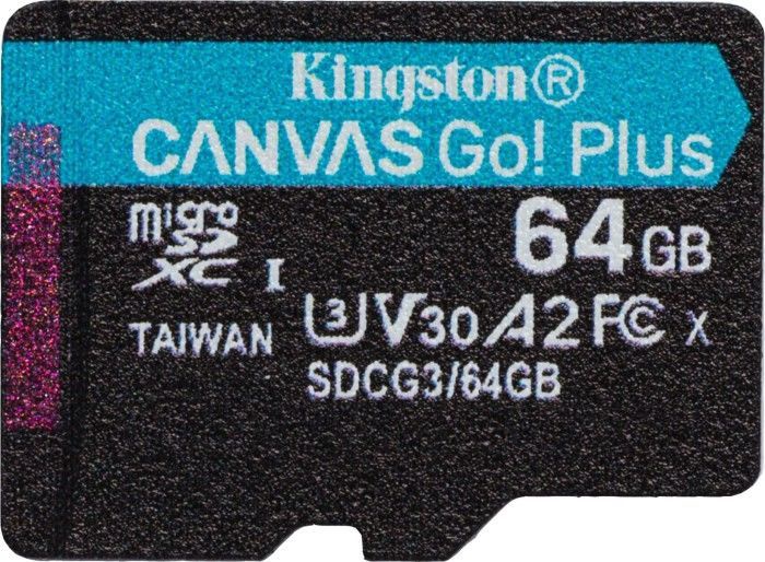 Mälukaart Kingston SDCG3 SDCG3/64GBSP, 64 GB, 170 Mb/s - 70 Mb/s