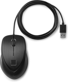 Kompiuterio pelė HP FingerPrint, juoda