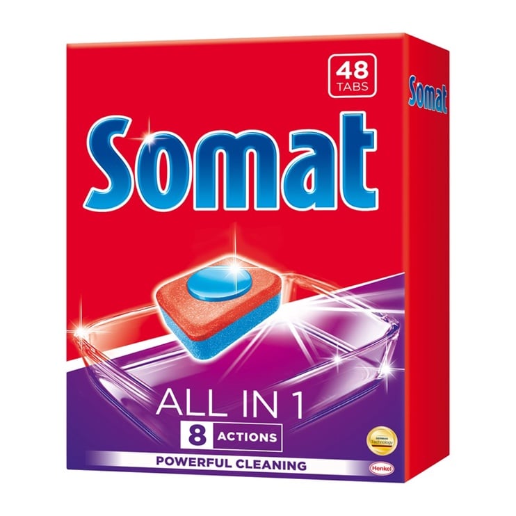 Tabletes trauku mazgājamajai mašīnai Somat All In 1, 48 gab.