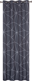 Užuolaida Arana antracitas, žiedai 140x250cm