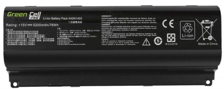 Klēpjdatoru akumulators Green Cell Pro Laptop Battery For Asus ROG G751 5200mAh