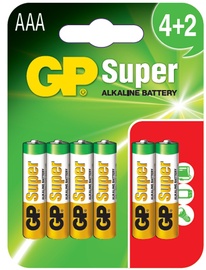 Elements GP Super Alkaline LR03, AAA, 1.5 V, 6 gab.