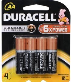 Elementai Duracell Alkaline Plus Power, AA, 4 vnt.