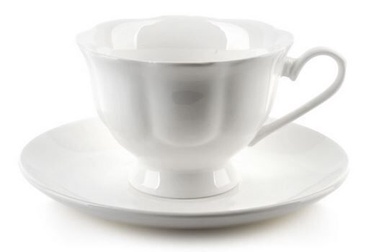 Mondex Cups With Saucer White 12pcs
