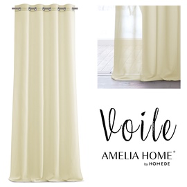 Дневные шторы AmeliaHome Voile, бежевый, 160 см x 300 см