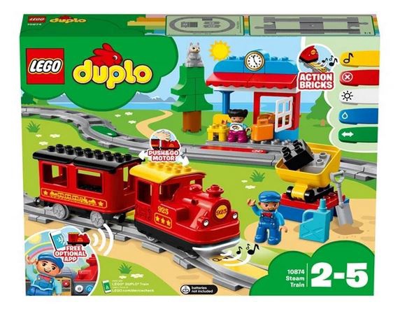 Конструктор LEGO Duplo Поезд на паровой тяге 10874, 59 шт.