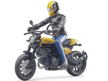 Žaislinis motociklas Bruder Scrambler Ducati Full Throttle 63053, juoda/geltona