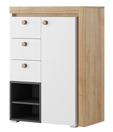 Szynaka Meble Riva 04 Chest Of Drawers White/Black/Oak