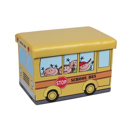 Pufs Domoletti Kids Schoolbus, dzeltena, 32 cm x 31.5 cm