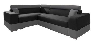Stūra dīvāns Idzczak Meble Infinity Mini Black/Dark Grey, 256 x 186 x 93 cm