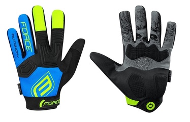 Force MTB Autonomy 17 Full Gloves Blue/Black S