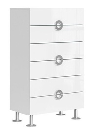 Black Red White Ringo KOM6S Drawer 70x120cm Alpine White