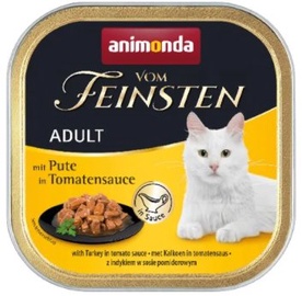 Влажный корм для кошек Animonda Vom Feinsten With Turkey In Tomato Sauce, индюшатина/овощи, 0.1 кг