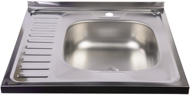Diana Kitchen Sink Right Chrome 600 x 600 mm