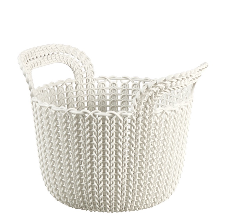 Kast Curver Knit XS Round Basket White Krauta.ee
