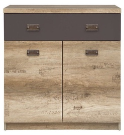 Komoda Black Red White Malcolm I Chest Brown