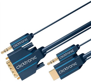 Clicktronic HDMI To DVI/Audio Adapter Cable 3m