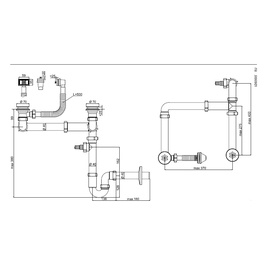 Sifonas dvigubai plautuvei Aniplast LD0505PL, 1 1/2 x 40